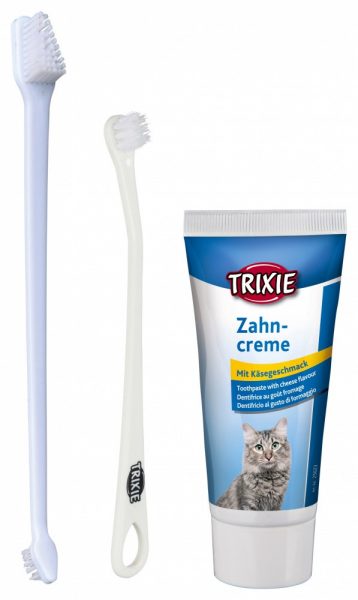 Комплект для чистки зубов кота